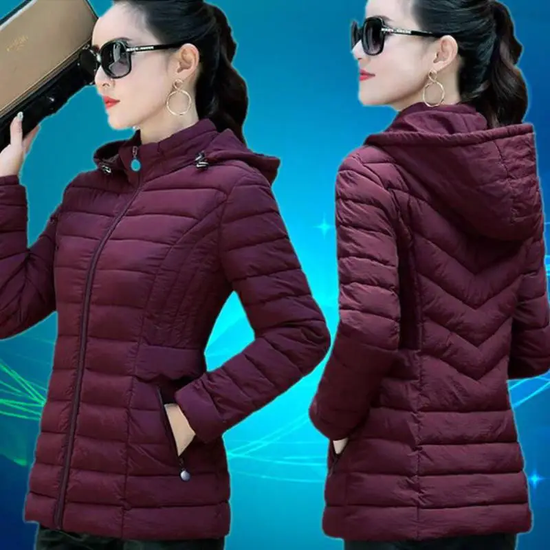 Женская хлопковая куртка на пуху серая парка с хлопковой подкладкой в Корейском