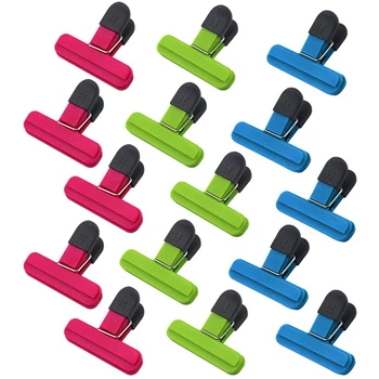 

15-Pack Chip Bag Clip Set Food Bag Sealed Clip with Good Handle for Food Bag