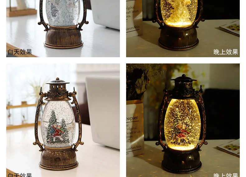 WDL-1736 Oval Lantern Christmas Tree Decoration Christmas Ornament Christmas Decorations LED Night Light