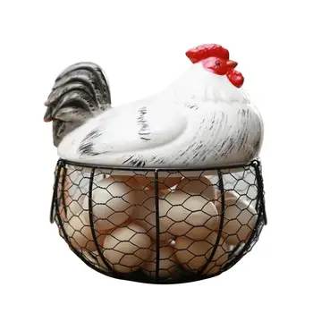 

Ceramic Egg Stand Chicken Silk Egg Basket Fruit Basket Collection Ceramic Chicken Sprout Decoration Kitchen Storage