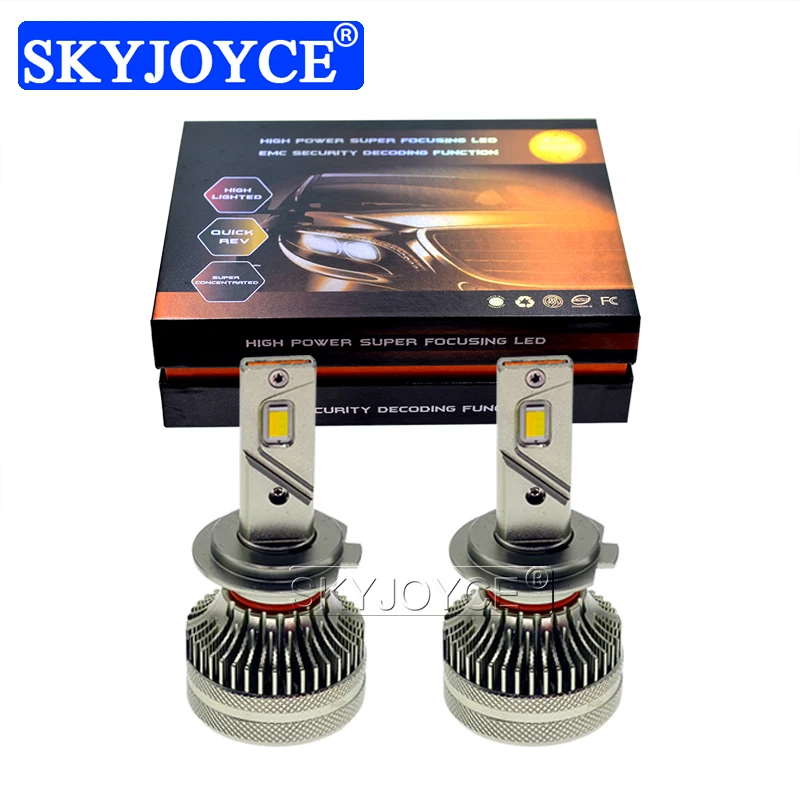 SKYJOYCE высокое яркое Canbus H7 светодиодный фары лампы на 12В 65 Вт 6500LM 6000K белый H8 H9 H11 Hb3