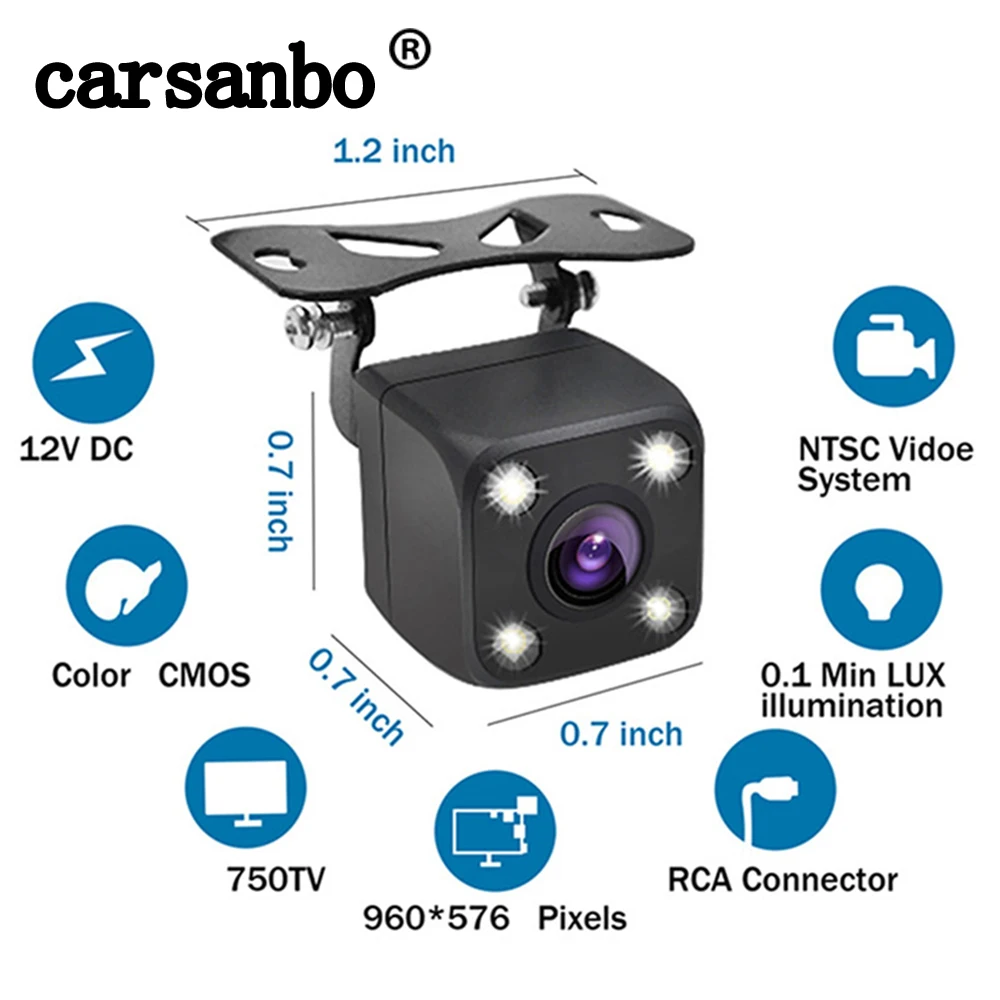 Carsanbo 4 3 дюймовый автомобильный монитор заднего вида парковочная система
