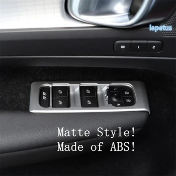

Lapetus Inner Door Armrest Window Lift Button Decoration Frame Cover Trim Fit For VOLVO XC40 2018 2019 2020 Carbon Fiber ABS