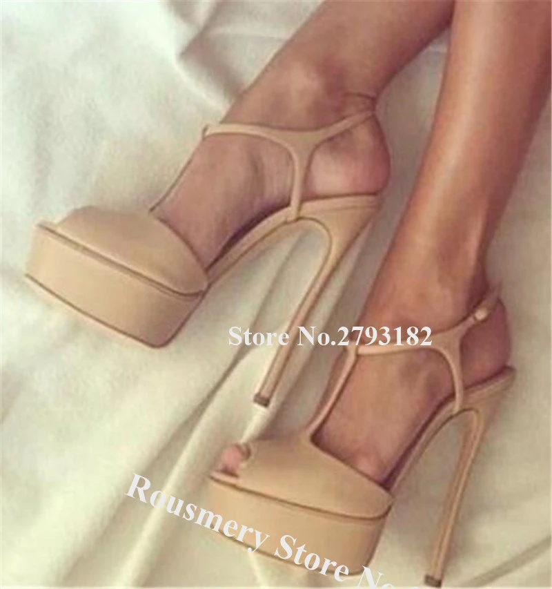 beige platform open toe heels
