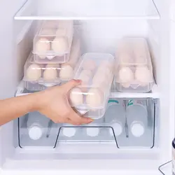 Кухонный холодильник, коробка для хранения, коробка для яиц, прозрачная Влагонепроницаемая Пылезащитная коробка для хранения яиц, 15 Сетки
