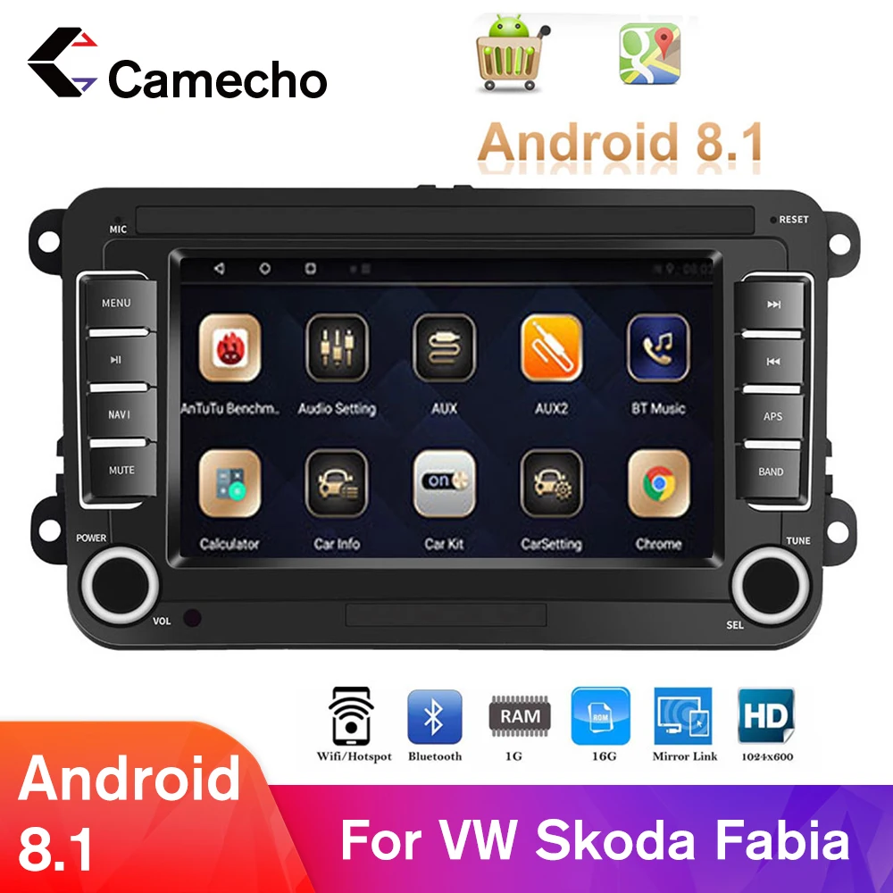 Автомагнитола Camecho 2 Din Android 8 1 мультимедийный видеоплеер Универсальная