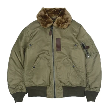 

Read Description! Asian size mans US air force fur collar B15 cotton jacket