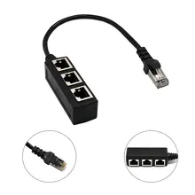 RJ45 Y Splitter адаптер 1-3 порта Ethernet кабель-коммутатор для CAT 5/CAT 6 LAN разъем Ethernet VJ-Drop