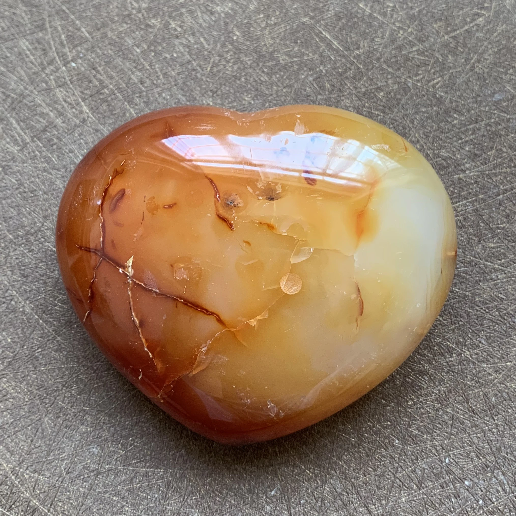 200g Natural Red Agate Heart Home Decoration Rough Polished Quartz Crystal Healing Love Z008 | Дом и сад