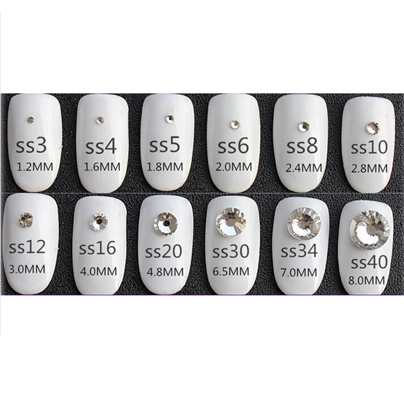1440p SS3-SS50 Clear Crystal DIY flatback Rhinestones for Nail Art phone case
