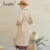 Simplee Fashion женская зимняя ветрозащитная куртка Повседневные пояса женская зимняя парка длинное прямое пальто с рисунком ромба 2020