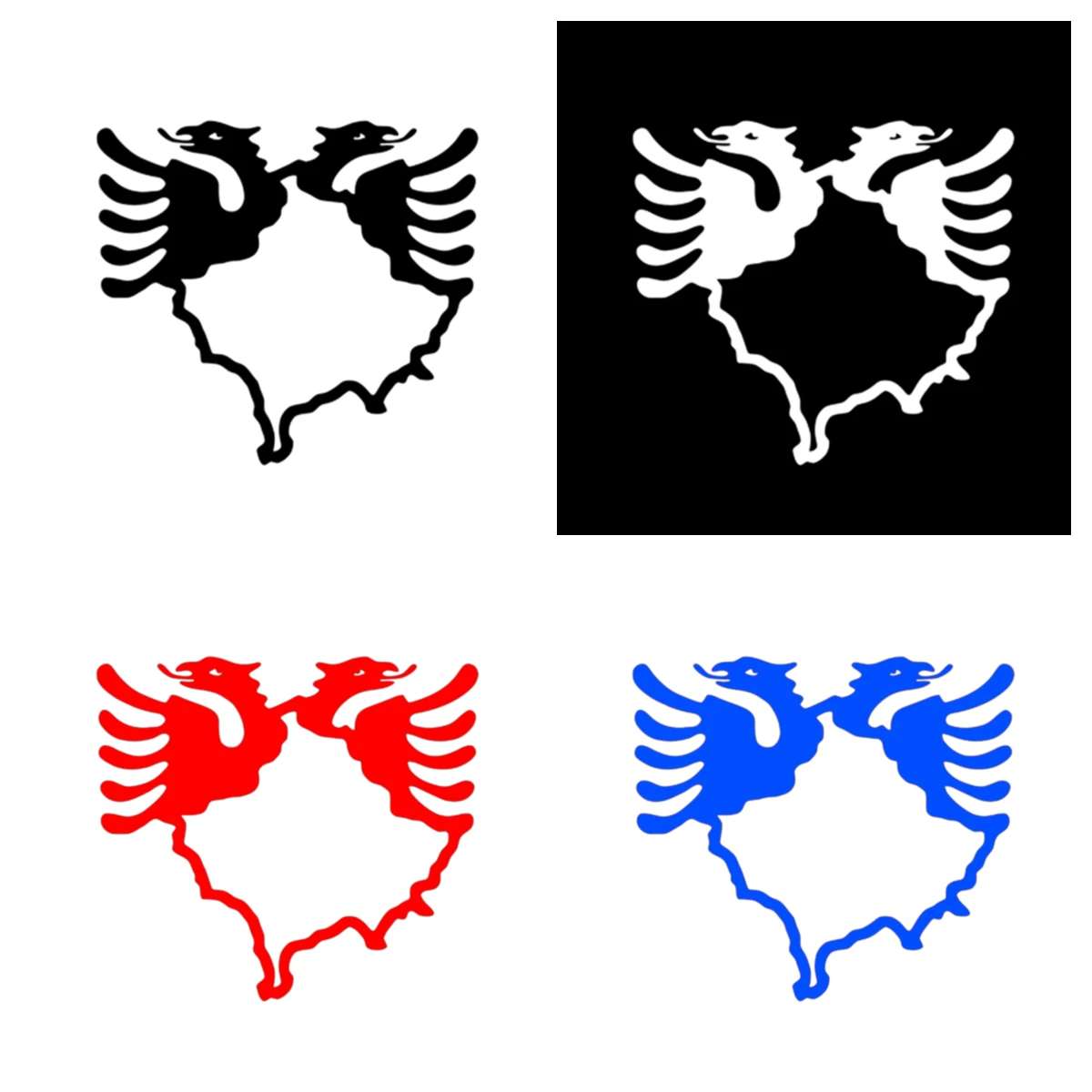 Coolest Funny Kosovo Map Albania Double-Headed Eagle Car Stickers Motorcycle Decals Waterproof | Автомобили и мотоциклы
