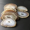 6pcs Natural white agate slice Grey agate stone slices 3