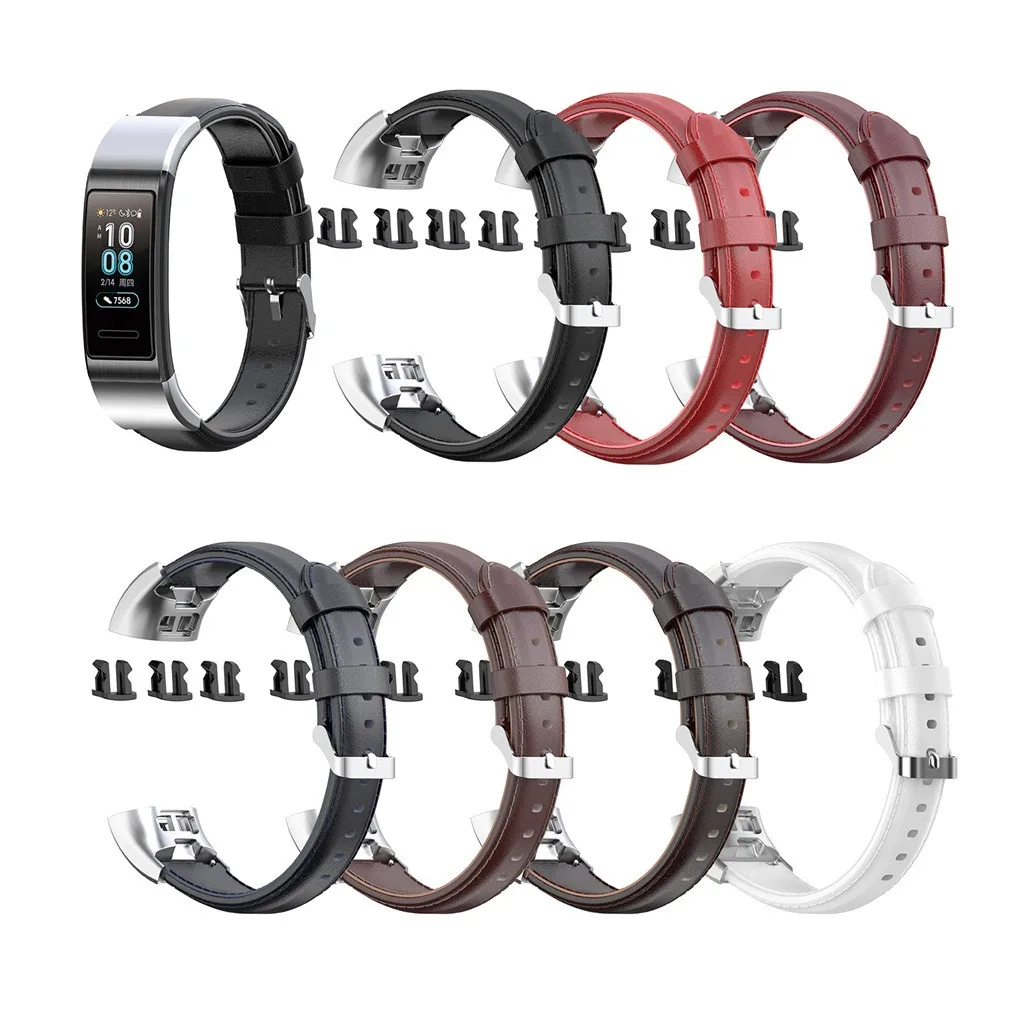 Спортивный кожаный ремешок на запястье для huawei Band 3 замена Пряжка для ремешков наручных часов ремешок на запястье для huawei Band 3/3 Pro Watch# G1