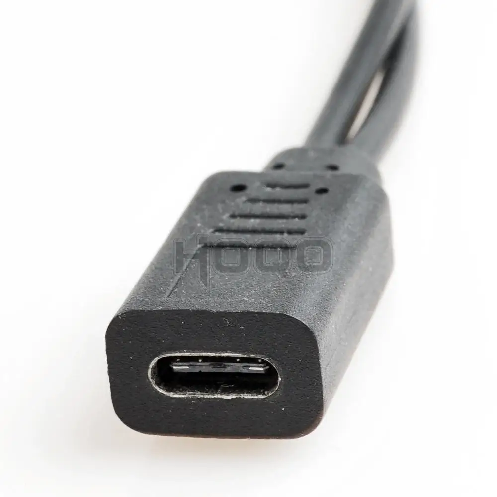 USB 3.1 Type C Female to Dual Micro USB Male Y Splitter Connector Cable  20+30cm