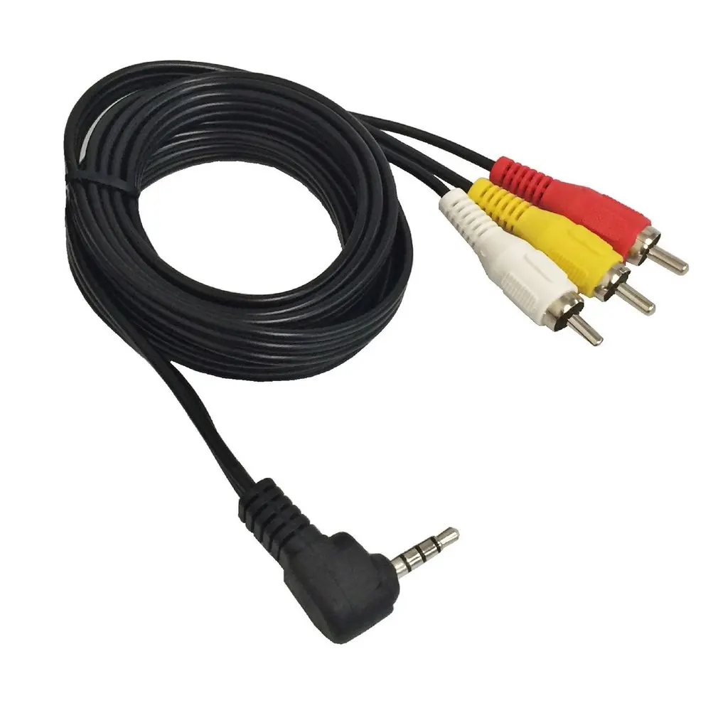 3.5mm Mini AV to 3 RCA Male Adapter Audio Video Camcorder Cable 6FT