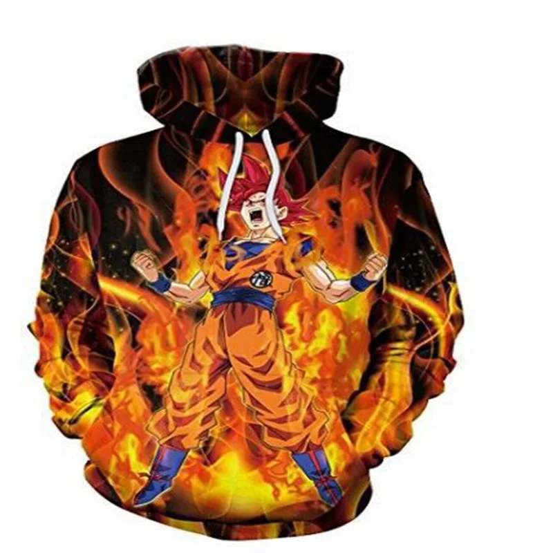 Аниме Dragon Ball супер-толстовки с капюшоном 3D принт сын Толстовка Гоку толстовка хип хоп повседневное пальто, толстовки Повседневная куртка с капюшоном Dragon Ball Z
