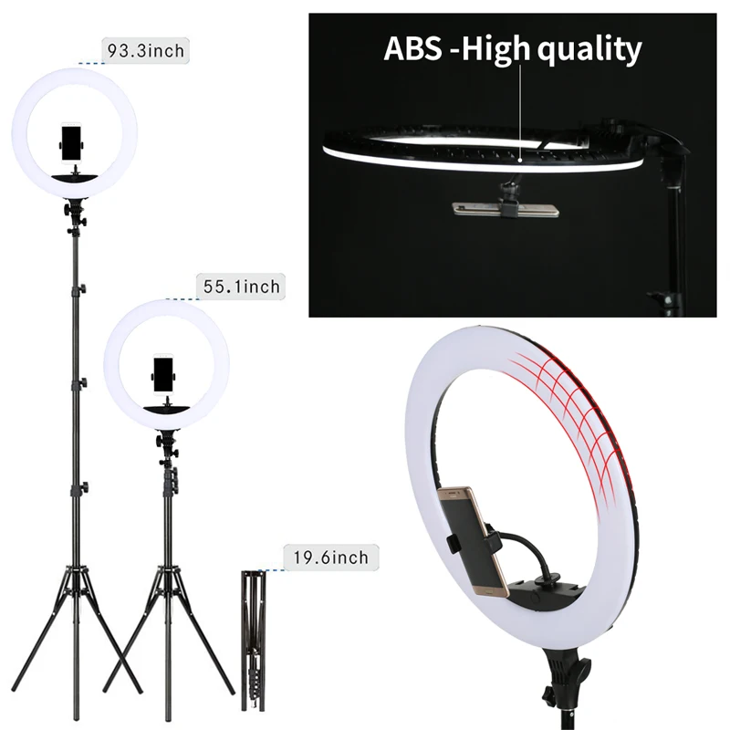 WalkingWay 18 inch LED Ring Light with Tripod