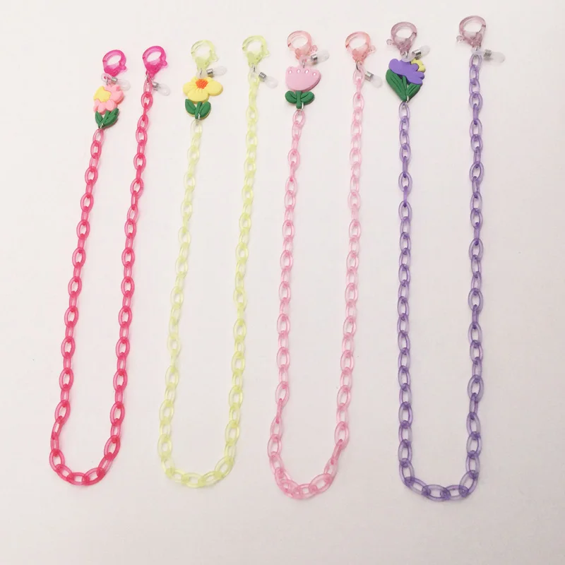 

Anti-lost Mask Chain Flower Acrylic Lanyard Glasses Lanyard Necklace For Women Long Chain Necklace Strap Holder Glasses Rope