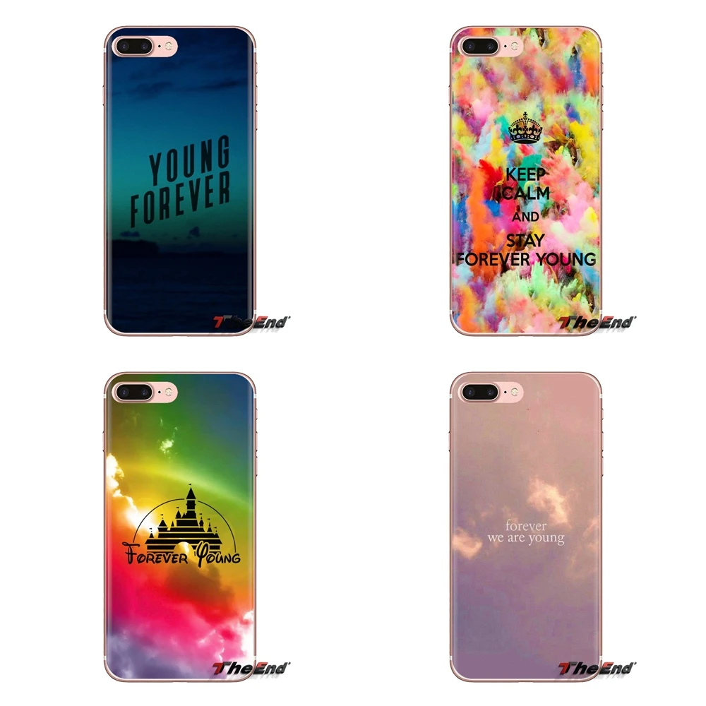 Forever Young Famous Quote For Xiaomi Redmi 4A S2 Note 3 3S 4 4X 5 Plus 6 7 6A Pro Pocophone F1 Soft Transparent Cases Covers |