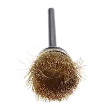 1 шт. 12 мм латунный провод колеса щетки для полировки для Dremel роторная шлифовальная машина аксессуары