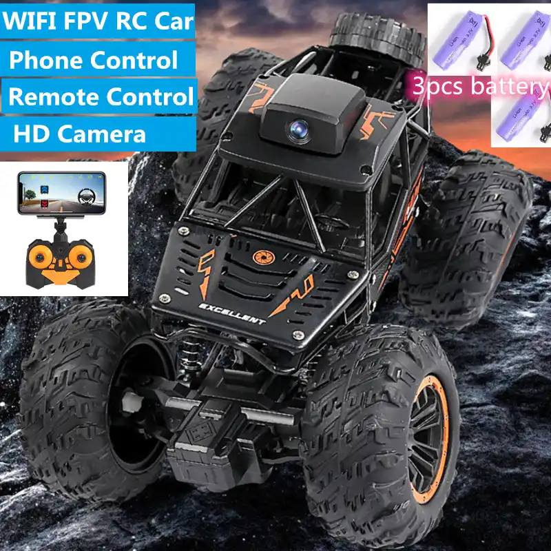 Wifi Fpvリモコンrcオフロード車合金材料ビッグフットrcレーシングカーhdカメラ電話制御rcの車のおもちゃ ラジコンカー Aliexpress