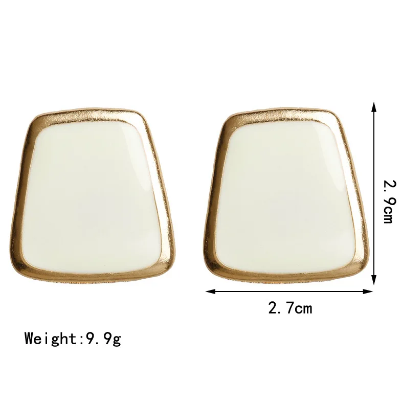5 цветов, черные/белые эмалевые корейские серьги-гвоздики для женщин, модные ювелирные изделия, простые женские серьги Oorbellen Aretes De Mujer