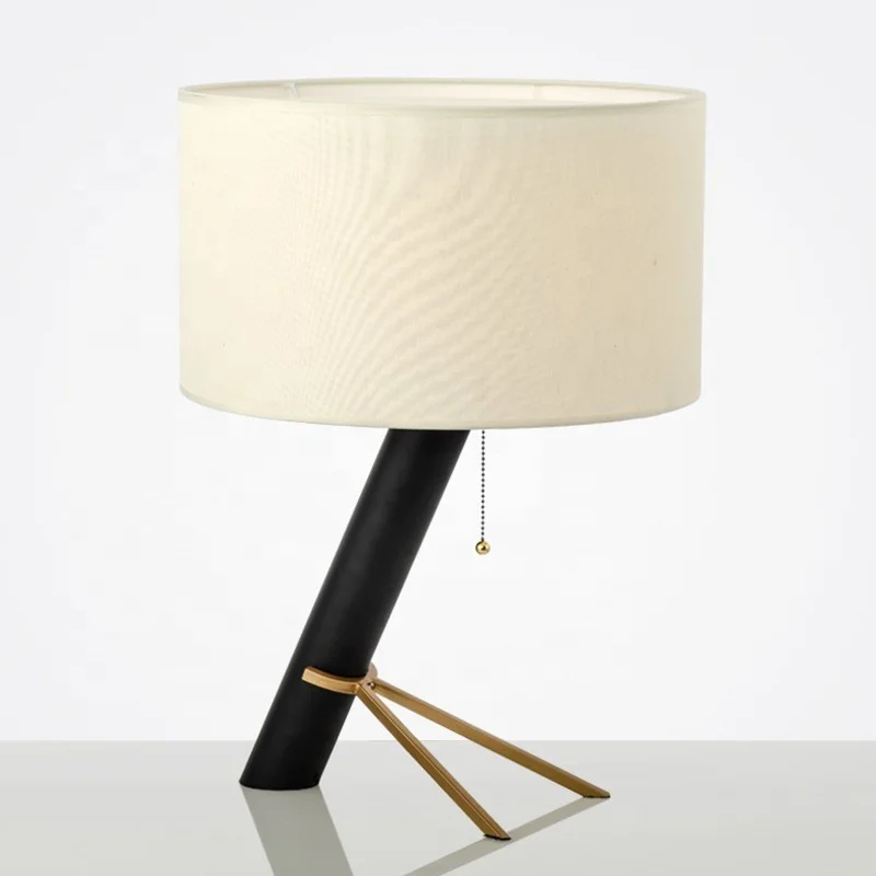 

Modern Simple Style Beautiful Fabric Chinese Bedside Table Lamp For Room abajour table lamp