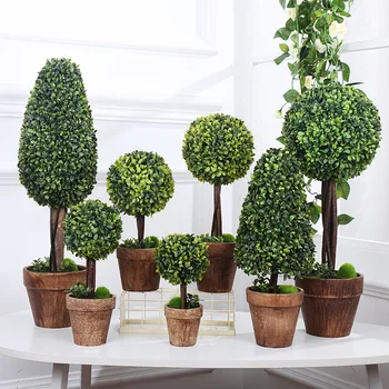 

Office Living Home Decoration Bonsai Decoration Green Artificial Plant Potted Plant Mini Small Bonsai greenery artificial grass