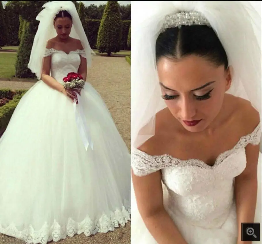 

Белое Бальное платье из тюля, винтажное свадебное платье с открытыми плечами и коротким рукавом, платье принцессы с V-образным вырезом, платье невесты в готическом стиле, 2023