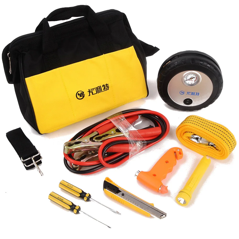 

You Lite Emergency Bag Vehicle Emergency Tool Kit Toolbox 8 Pieces First Aid Kit Outdoor Self Driving Equipment