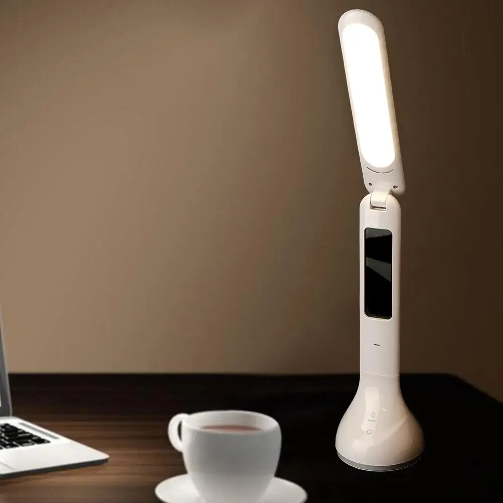 

LED Adjustable Table Lamp Brightness Desk Light Digit Calendar Thermometer For Children Reading For Living Room de mesa