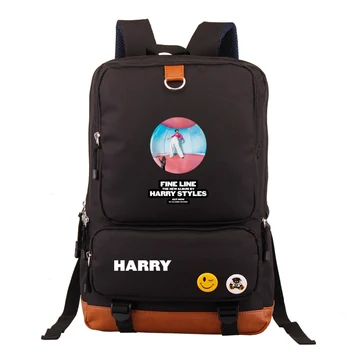 

Fashion Harry Styles Print Canvas Casual Singer Hip Hop Style Backpack Multi-pocket Femmes Shoulder School Bags