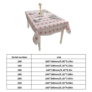 

Christmas Decoration Ornaments Snowflake Printing Tablecloth Dining Table Cloth 449C