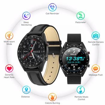 

Stylish Bluetooth Smart Watch Heart Rate Monitoring Date Alarm IP67 Waterproof Men And Women Smart Wristband For Android iOS