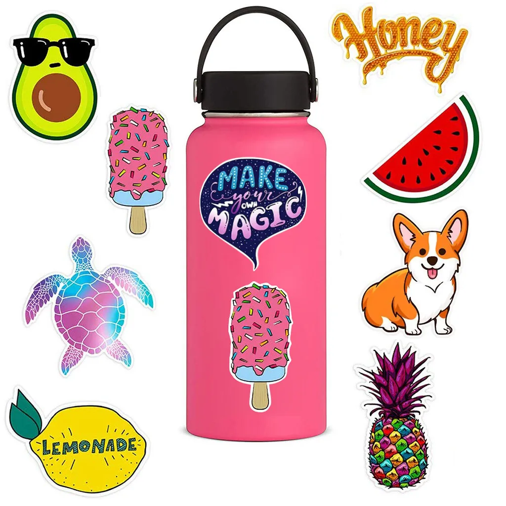 

Cartoon Fruit Animal Wall Sticker Removable sticker Mini Sticker Kids Room Water bottle Vinyl Car Waterproof Wall Home Decor A8