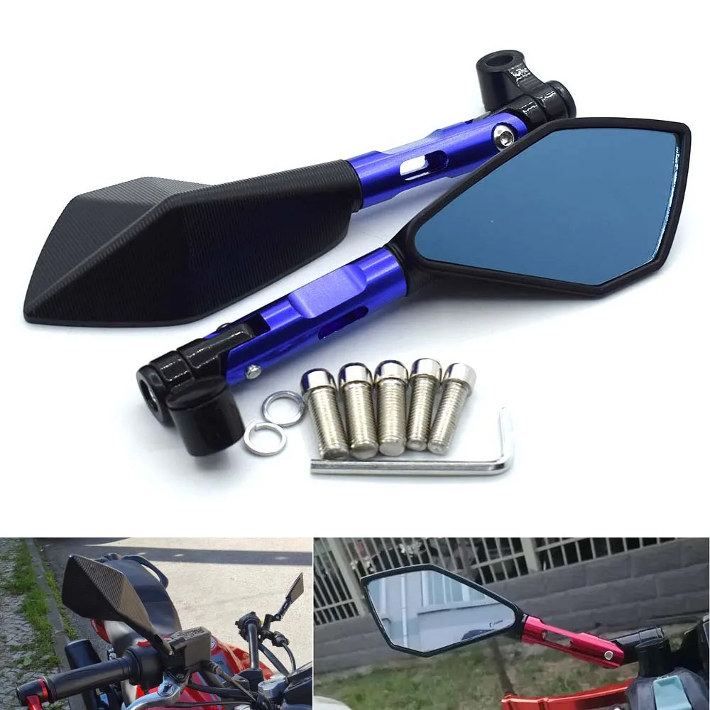 Универсальное moto rcycle зеркало заднего вида CNC боковые зеркала для Honda CBR250R CBR300R CBR500R