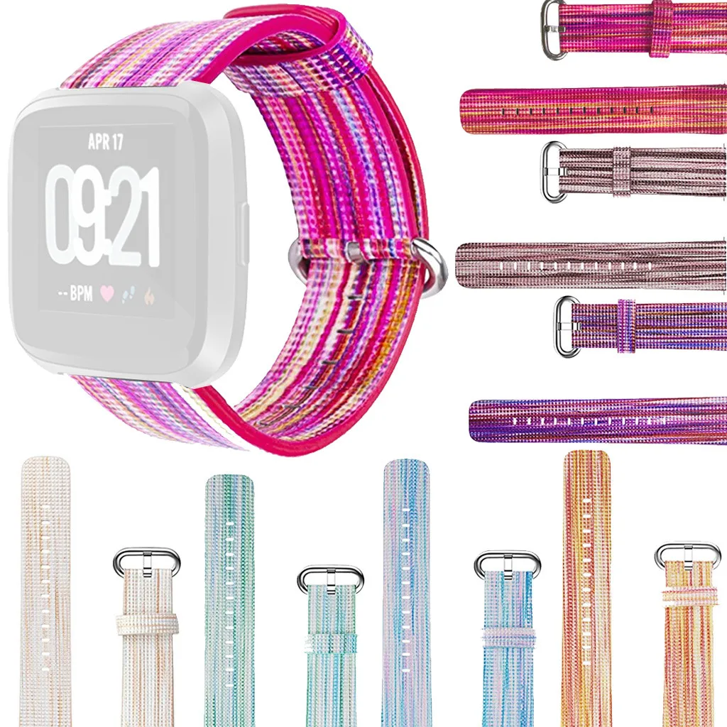 Легкий нейлоновый регулируемый ремешок для спортивных часов Fitbit Vers 2