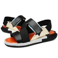 Модные вьетнамские сандалии для мужчин; 39; Повседневная пляжная обувь с закрытым носком ручной работы из кожи; коллекция года; сезон лето; дышащая мужская обувь в римском стиле; прогулочная обувь