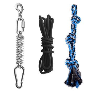 

Bite Resistant Spring Pole For Dogs Home Durable Play Pull Easy Install Rope Toy Muscle Builder Exercise Outdoor Hanging Garden