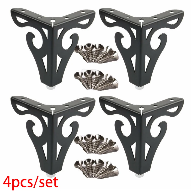 

4pcs Sofa Legs Mounting Screws Wooden Cabinet Tea Table Shelves Bed Home Living Room Bedroom Furniture Legs