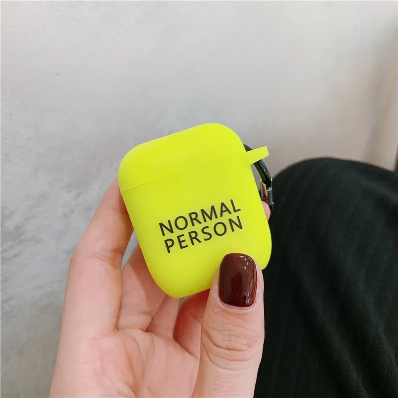 Style 11 Флуоресцентные цветные буквы чехол для Apple Airpods 2/1 чехол Bluetooth наушники мягкий чехол для Airpod аксессуары для наушников Чехол - Цвет: Style 11