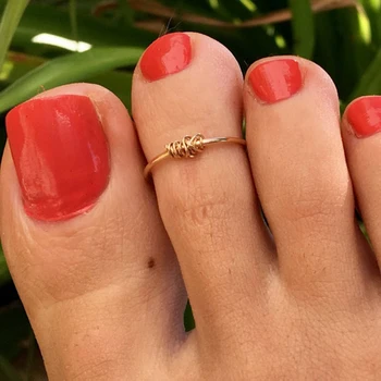 

925 Silver Toe Ring Handmade Jewelry Adjustable Anillos Mujer Gold Filled 15mm Hoop Rings For Women Foot Jewelry Bague