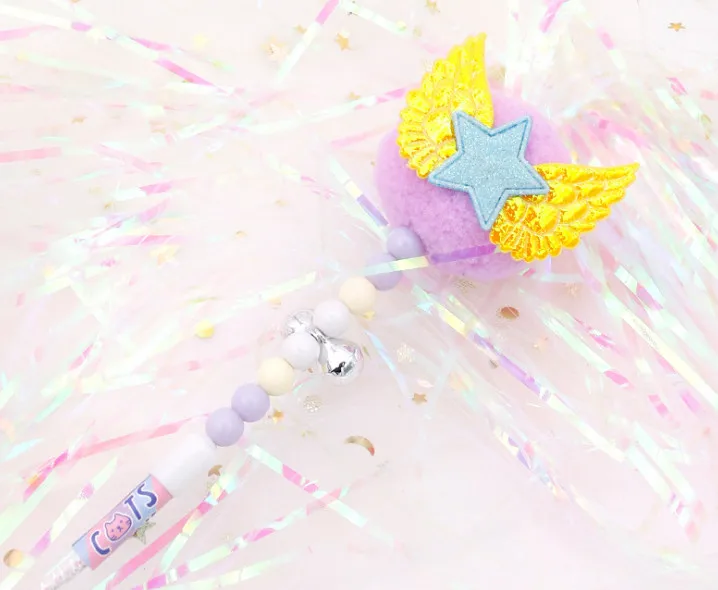 Usd1.98/pc, игрушки для домашних животных, кошек, котят, игрушки для кошек, прорезыватель, рыболовные палочки, angel star, 20 шт./лот