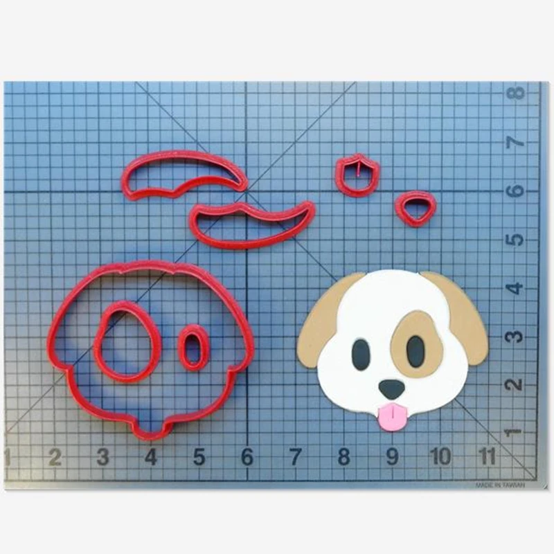 

Cute Cartoon Puppy Cookie Cutter Kitchen Baking Supplies Cake Icing Decorative Tools Set With Various Patterns Custom Seal