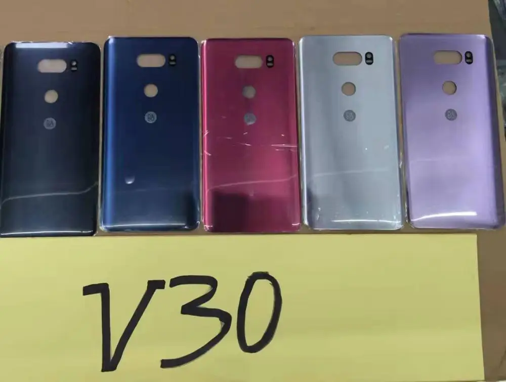 Задняя крышка для LG v30+/v30 VS996 LS998U H933 LS998U H930 задняя крышка корпуса батарейного отсека с объективом камеры стекло