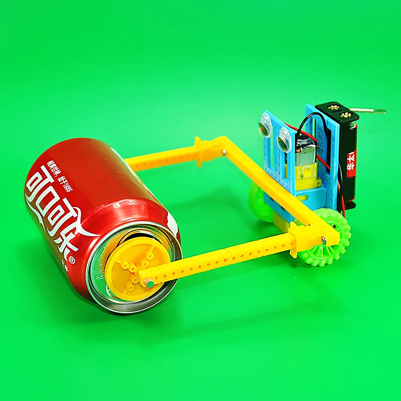 

DIY Electric Compactors Road Roller Young STUDENT'S STEM Teaching Aids Children Science Experiment Toy Utilize Waste Materials