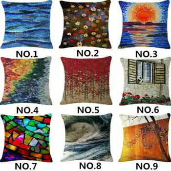 

Abstract Pattern Cotton Linen Pillowcase for Home Office Sofa Seat Decor Textile Throw Printed Pillow Coverction