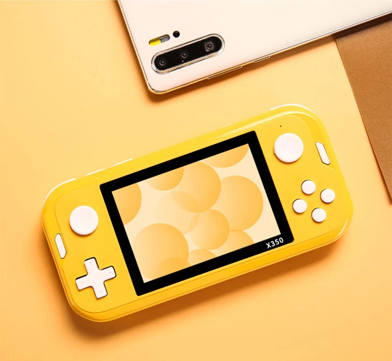 X350 Game Console Handheld Game Player 3.5 Inch IPS Screen with 6000+ Retro Games Video Game Console for GBA/MD/FC 10 Emulators