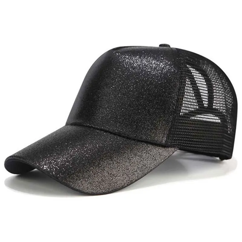 2018 кепка женская блеск конский хвост бейсбольная Кепка Snapback папа бейсболка s